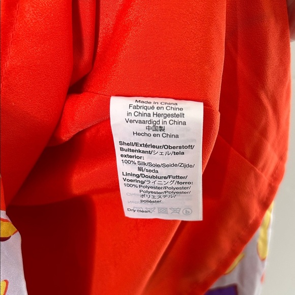 NWT J Crew Silk Midi Sarong Dress in Painted Paisley Orange SZ 10 Cocktail Dress - Picture 14 of 14